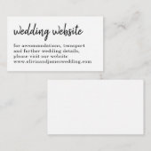 シック手書きスクリプトタイポグラフィ結婚のウェブサイト エンクロージャーカード (正面/裏面)