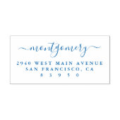 シック手書きスクリプトファミリ名差出人住所 セルフインキングスタンプ (デザイン)