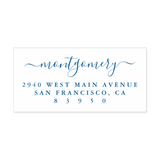 シック手書きスクリプトファミリ名差出人住所 セルフインキングスタンプ (デザイン)