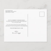 シック手書きバラ結婚金ゴールドの延期 ポストカード (裏面)