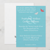 シック折り紙バードズ結婚式招待状 招待状 (正面/裏面)