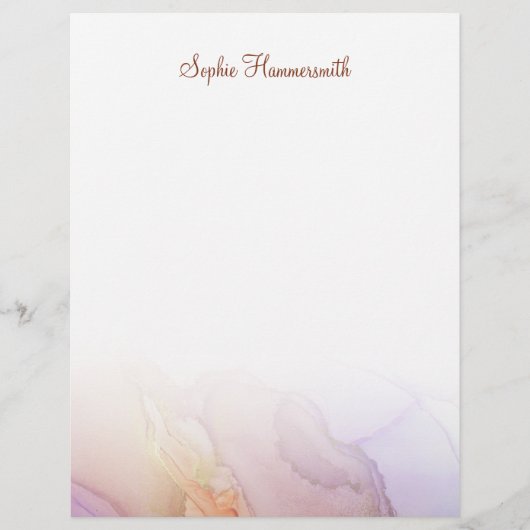 シック抽象芸術アート文房具紙 レターヘッド (正面)