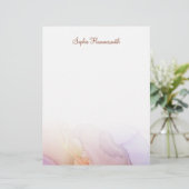 シック抽象芸術アート文房具紙 レターヘッド (スタンド正面)