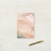 シック抽象芸術ウォーターカラーオータムツリー名前をカスタムする ポストイット (デスク上)