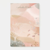 シック抽象芸術ウォーターカラーオータムツリー名前をカスタムする ポストイット (正面)