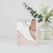 シック抽象芸術ウォーターカラーネックレスロゴディスプレイ 名刺 (スタンド正面)