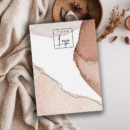 シック抽象芸術ウォーターカラーネックレスロゴディスプレイ 名刺