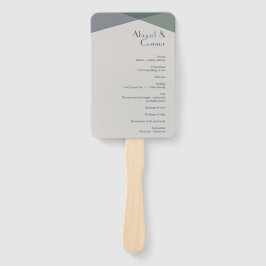 シック抽象芸術ジオメトリックセージ海軍ダスティブループログラム ハンドファン