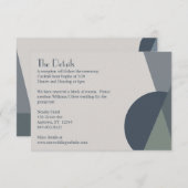 シック抽象芸術ジオメトリックセージ海軍ダスティブルー エンクロージャーカード (正面/裏面)