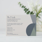 シック抽象芸術ジオメトリックセージ海軍ダスティブルー エンクロージャーカード (スタンド正面)