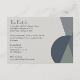 シック抽象芸術ジオメトリックセージ海軍ダスティブルー エンクロージャーカード