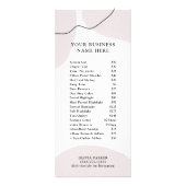 シック抽象芸術ニュートラル | 価格表サービス・メニュー ラックカード (正面)