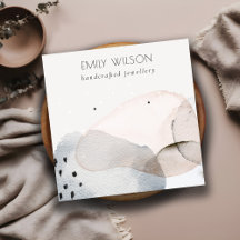 シック抽象芸術ピンクブルーウォーターカラーイヤリングディスプレイ