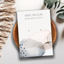 シック抽象芸術ピンクブルーウォーターカラーイヤリングディスプレイ