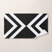 シック抽象芸術ブラック&ホワイトストライプの バスタオルセット (ハンドタオル)
