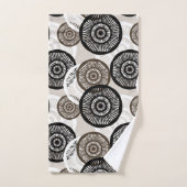 シック抽象芸術円パターン中立 バスタオルセット (ハンドタオル)