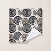 シック抽象芸術円パターン中立 バスタオルセット (ウォッシュタオル)