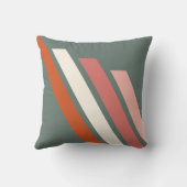 シック抽象芸術幾何ストライプモザイクアートパターン クッション (裏面)