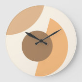 シック抽象芸術幾何学円モザイクアートパターン ラージ壁時計 (正面)