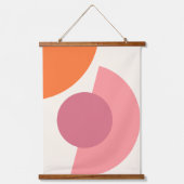 シック抽象芸術幾何学円モザイクアートパターン 吊り下げ型タペストリー (正面)