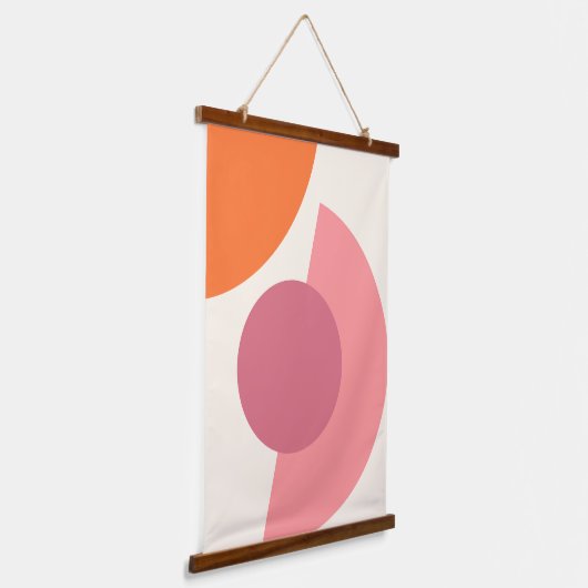 シック抽象芸術幾何学円モザイクアートパターン 吊り下げ型タペストリー (傾斜あり)