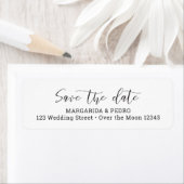 シック救データスクエレガントリ白黒シンプル ラベル (インサイチュ)