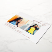 シック数々のな5枚の写真卒業フォイル発表 箔招待状 (回転した状態)