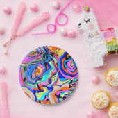 シック数々のカラーモダンデザインクール ペーパープレート (パーティー)