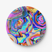 シック数々のカラーモダンデザインクール ペーパープレート (正面)