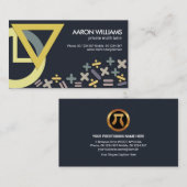 シック数スタイリッシュ学シンボルMotif Tutor 名刺 (正面/裏面)