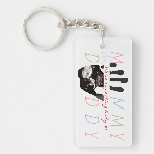 シック新生児ソノグラム超音波写真妊娠 キーホルダー (正面)