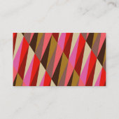 シック明るエレガントい金ゴールドピンクとブラウン 名刺 (裏面)