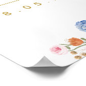 シック春ガーデンフローラブライダルシャワー歓迎 ポスター (角)