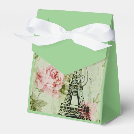 シック春ミントピンクフローラパリエッフェルタワー フェイバーボックス (正面サイド)