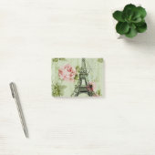 シック春ミントピンクフローラパリエッフェルタワー ポストイット (オフィス)