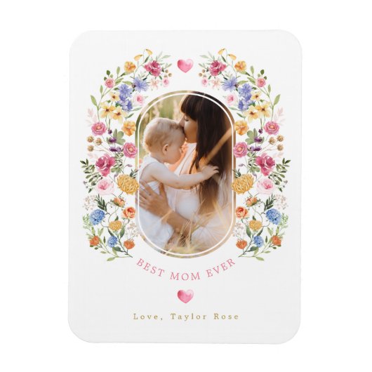 シック春ワイルドフラワーガーデンマザーズデイギフト マグネット (縦)