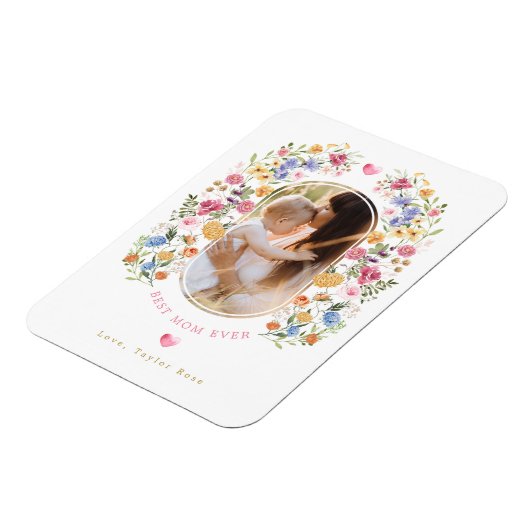 シック春ワイルドフラワーガーデンマザーズデイギフト マグネット (左側)