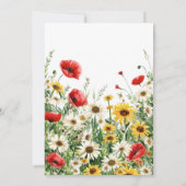 シック春ワイルドフラワーズ40歳の誕生日 招待状 (裏面)