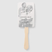 シック書道シンプル写真結婚式 プログラム ハンドファン (正面)