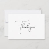 シック書道ブライダルシャワーサンキューカード サンキューカード (正面)