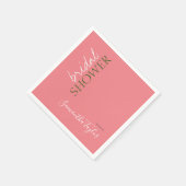 シック書道ミニマルブライダルシャワー スタンダードカクテルナプキン (角)