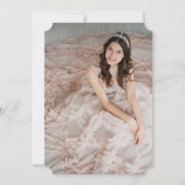 シック書道紫15誕生日クインセアニラ 招待状 (裏面)