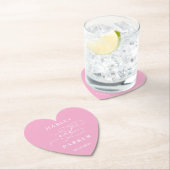 シック書道結婚のリハーサル婚約 ペーパーコースター (インサイチュ)