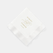 シック書道結婚のリハーサル婚約 縁ありカクテルナプキン (角)