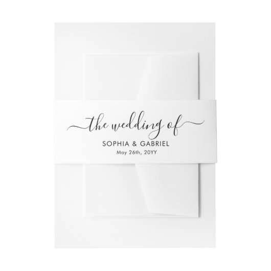 シック書道結婚式招待状招待状 招待状ベリーバンド (正面例)