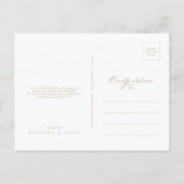 シック書道金ゴールド有難はがき ポストカード (裏面)