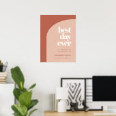 シック最高のなテラコッタ結婚デイエバー ポスター (ホームオフィス)