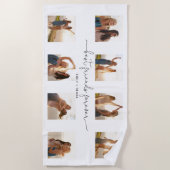 シック最高のフレンズフォーエバー引用文8フォトコラージュ ビーチタオル (正面)