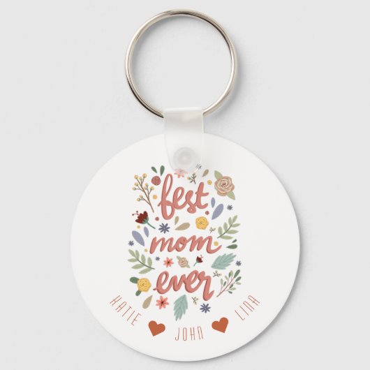 シック最高のママエバーライクフローラ キーホルダー (正面)