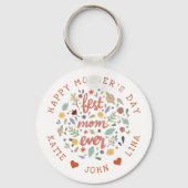 シック最高のママエバー書道フローラキーチェーン キーホルダー (正面)